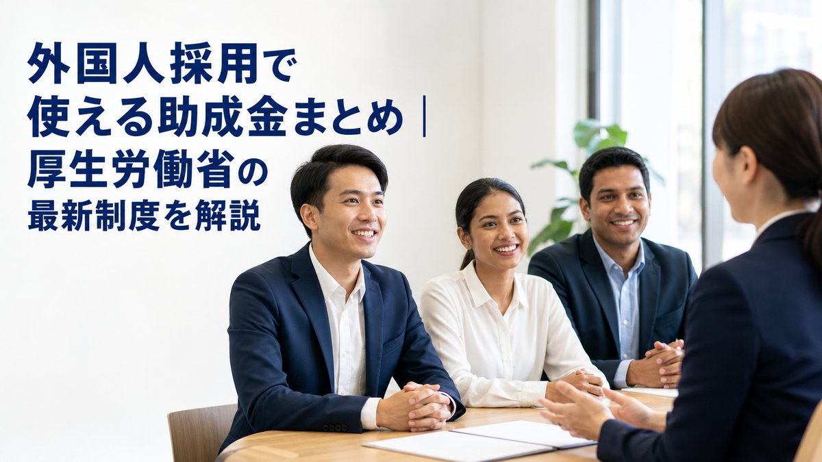 外国人採用で使える助成金まとめ｜厚生労働省の最新制度を解説