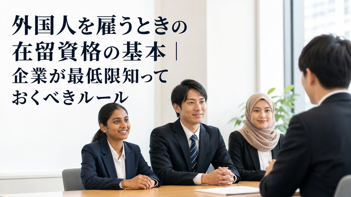 外国人を雇うときの在留資格の基本｜企業が最低限知っておくべきルール
