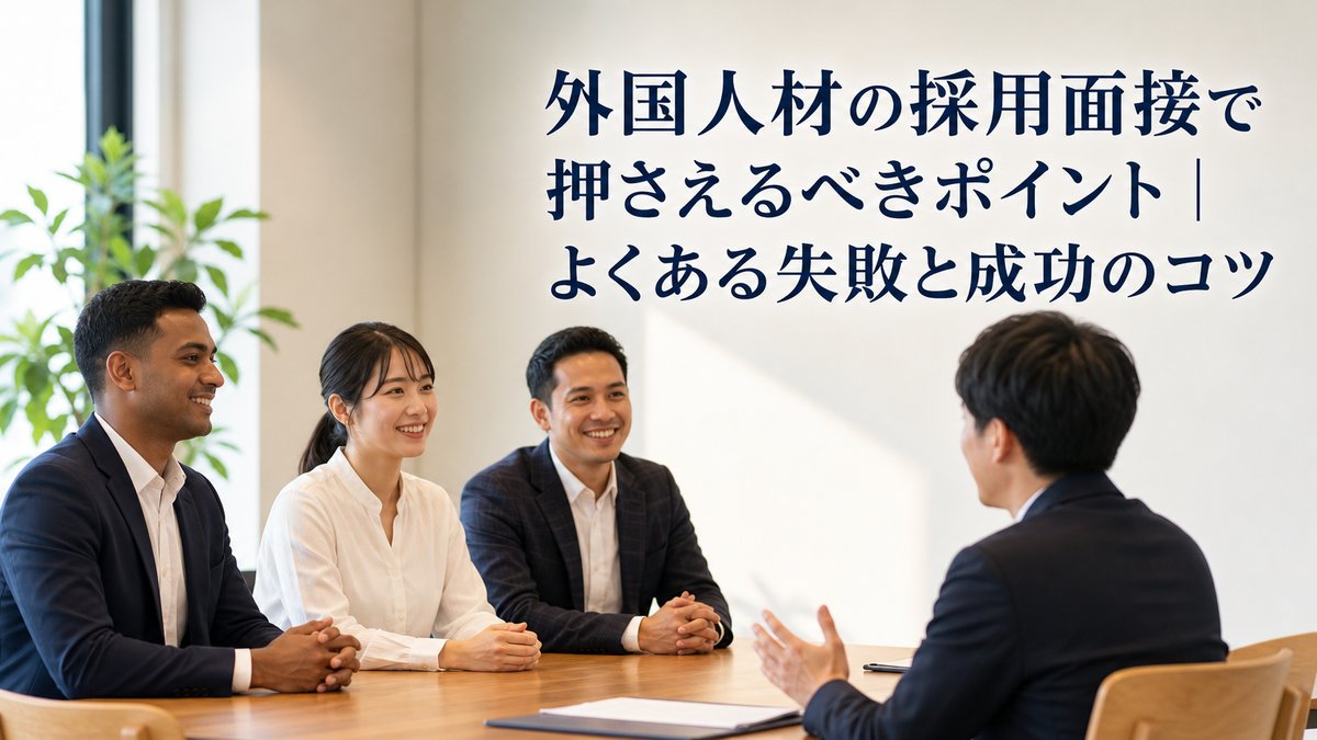 外国人材の採用面接で押さえるべきポイント｜よくある失敗と成功のコツ