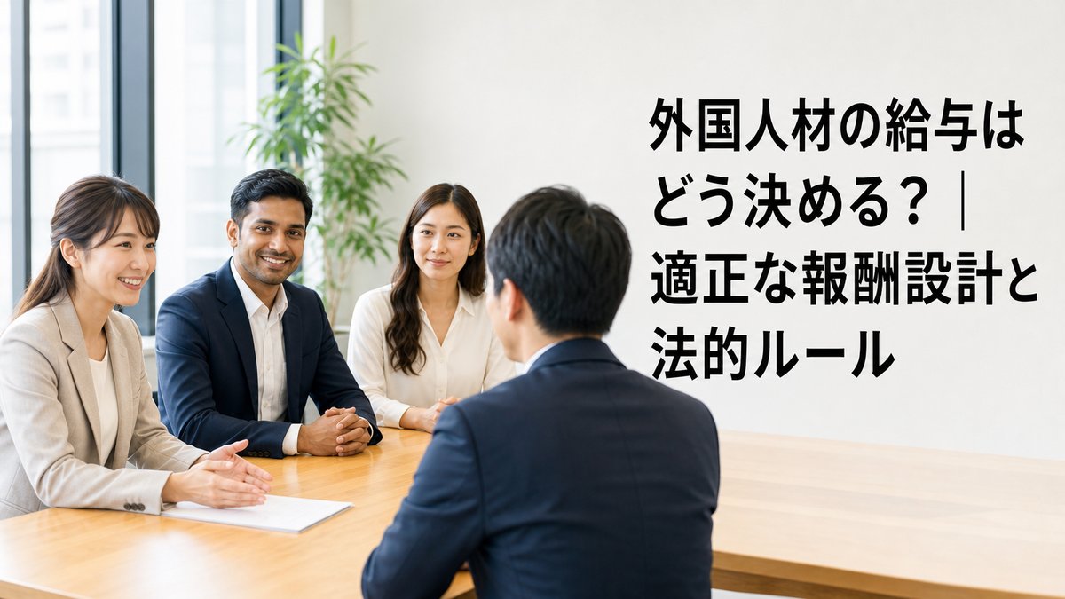 外国人材の給与はどう決める？｜適正な報酬設計と法的ルール