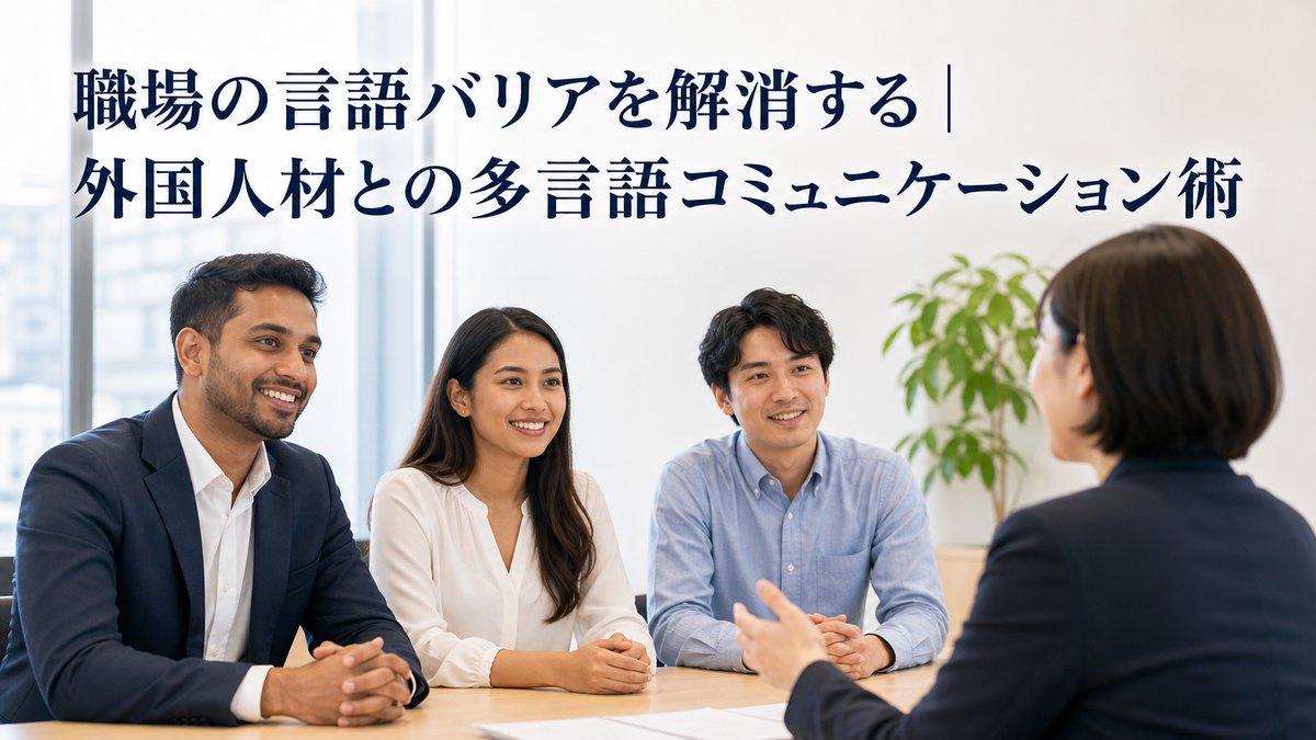 職場の言語バリアを解消する｜外国人材との多言語コミュニケーション術